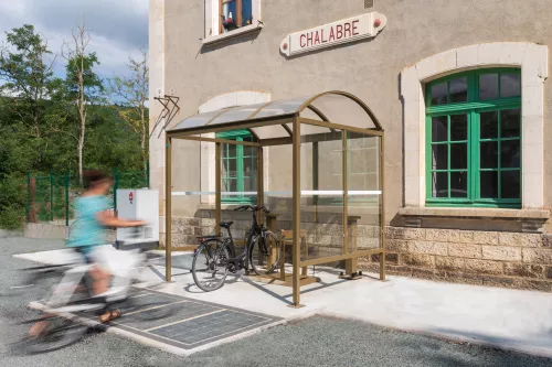 Bicycle parking, cycle shelters, recharging solutions for electrically assisted bicycles